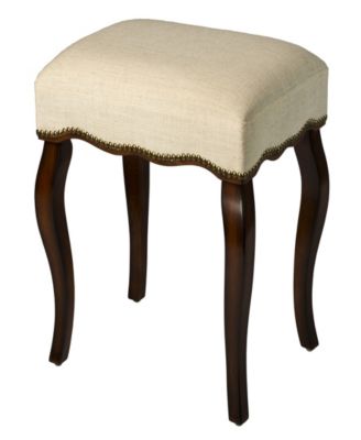 Hamilton Backless Vanity Stool with Nail Head Trim