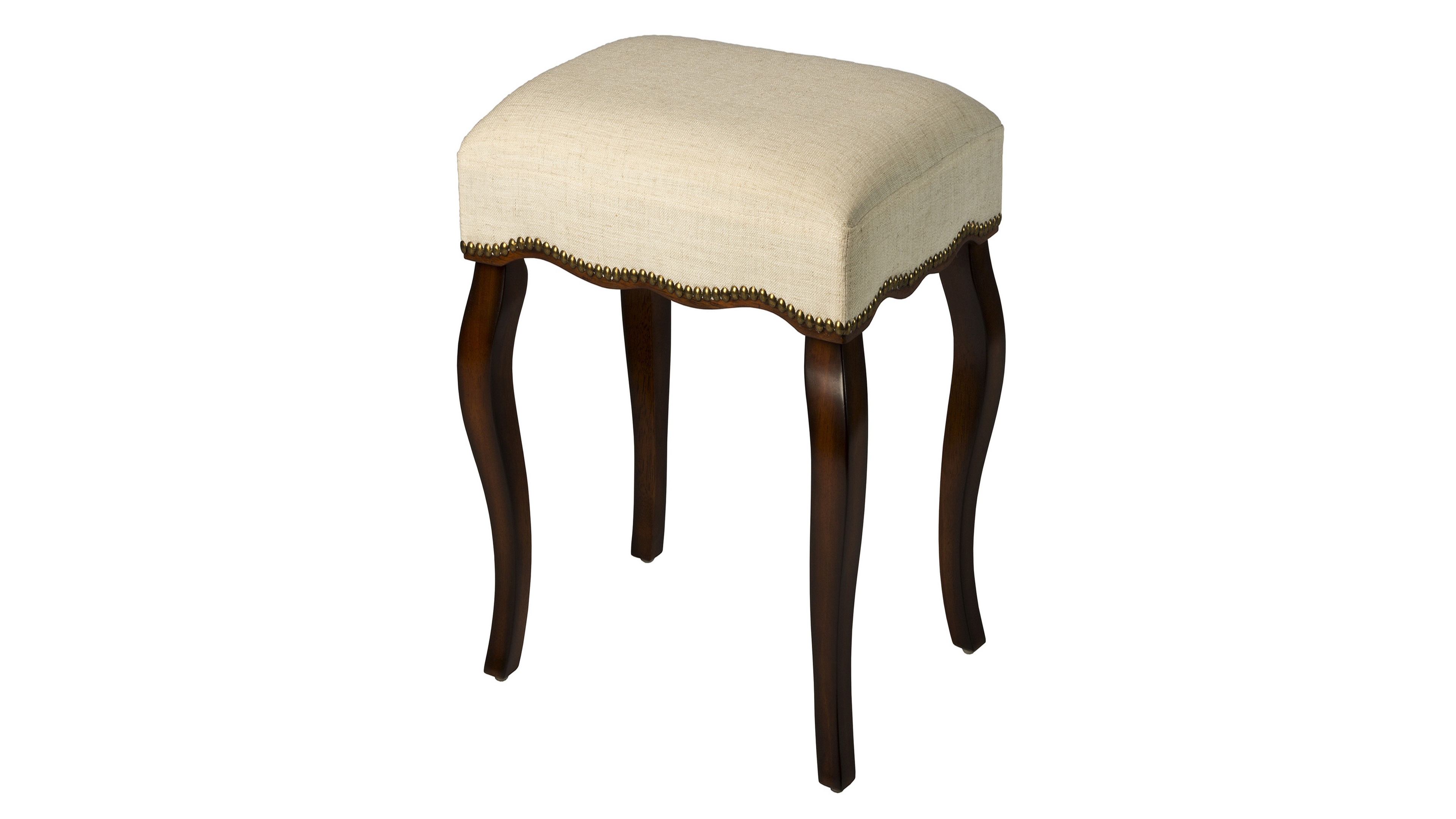 Hamilton Backless Vanity Stool with Nail Head Trim