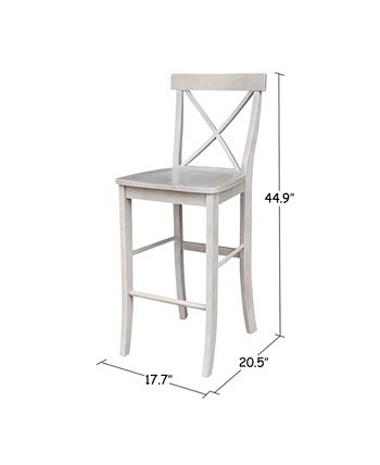 International Concepts - X-Back Bar height Stool - 30" Seat Height
