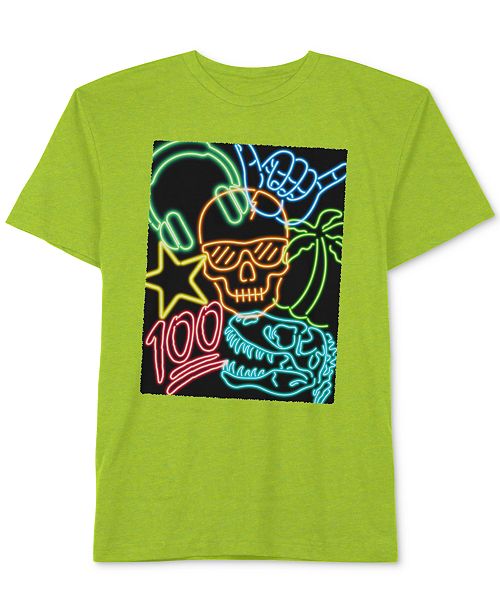 Jem Big Boys Neon 100 Graphic T Shirt Reviews Shirts Tops