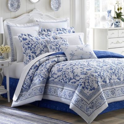 blue twin bed set