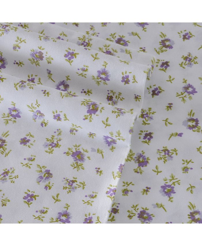 Laura Ashley Petite Fleur Sheet Set, Queen - Macy's