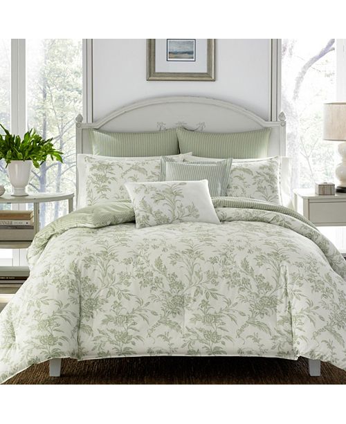 Laura Ashley Twin Natalie Pastel Green Comforter Set Reviews