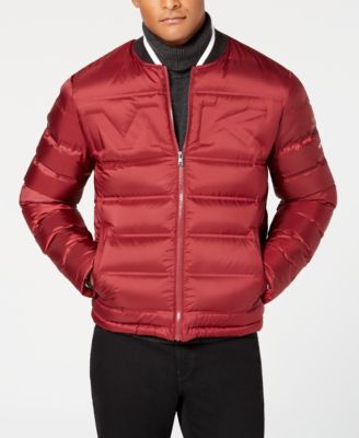 michael kors red quilted jacket