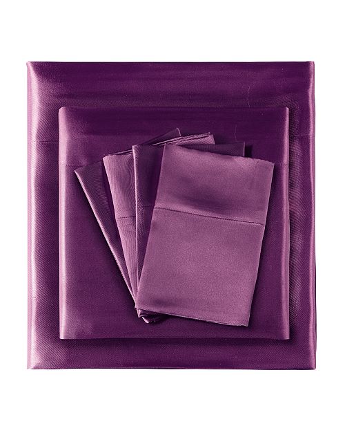 Madison Park Satin 6PC King Sheet Set & Reviews Sheets & Pillowcases
