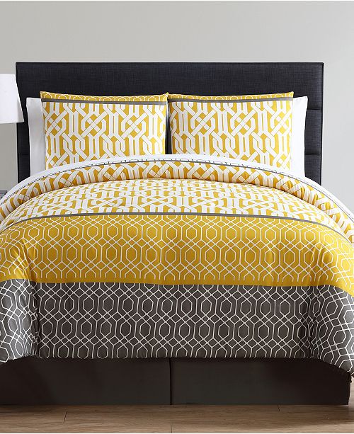 VCNY Home Adam 8Pc. Geometric Queen BedinaBag Set & Reviews Bed