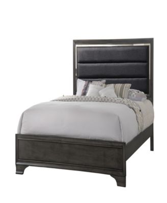 Hodedah Paxton Complete Panel Queen-Size Bed With 58 In. H Upholstered ...