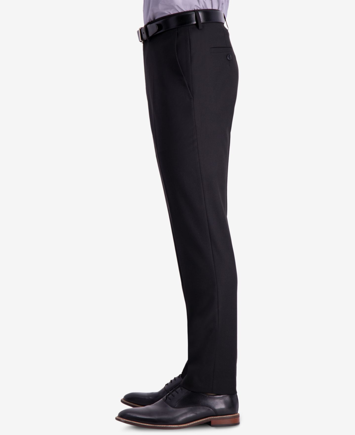 Мужские брюки Kenneth Cole Reaction Slim-Fit Stretch Premium Textured Weave Dress Pants, цвет: Чёрный — фото 3