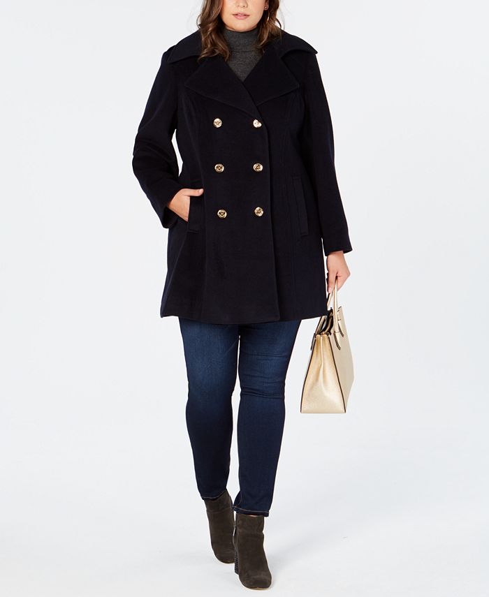 Michael kors plus clearance size wool coats