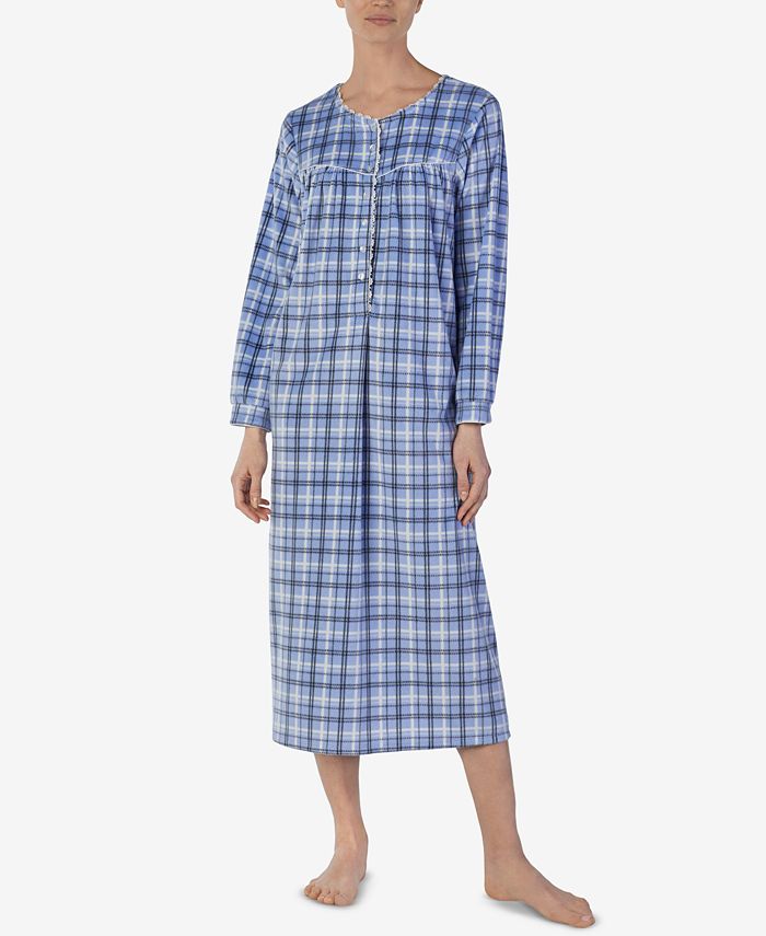 Lanz of Salzburg Lanz Printed Microfleece BalletLength Nightgown Macy's