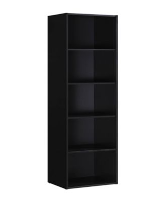 Hodedah - 5-Shelf Bookcase in Black