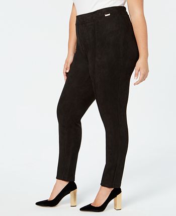 Calvin klein store faux suede leggings