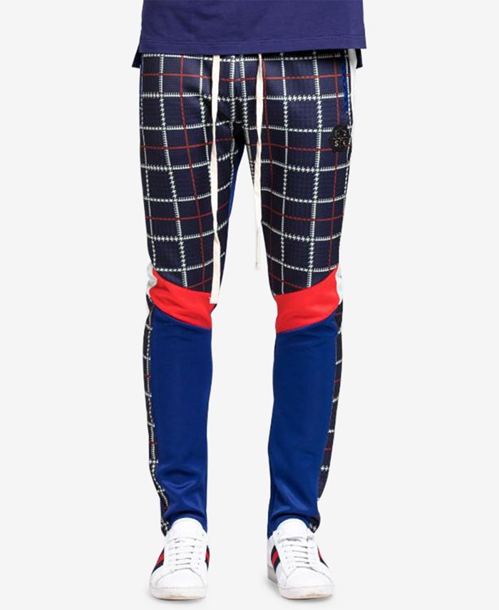 plaid track pants