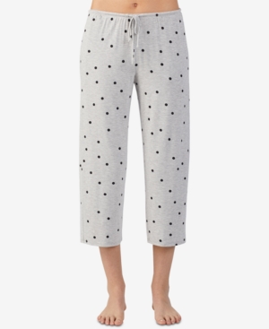 Shop Ellen Tracy Yours To Love Capri Pajama Pants In Grey Dots