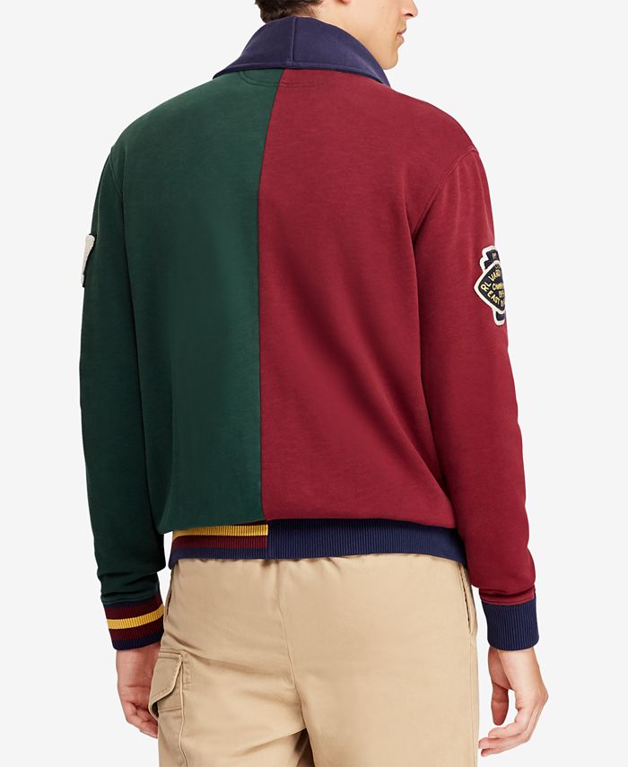 Polo Ralph Lauren Men's Fleece Patchwork Cardigan & Reviews - Sweaters ...
