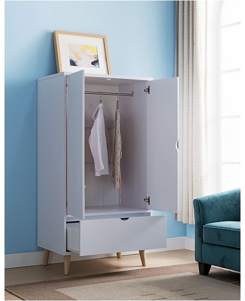 Furniture of America Modern Massenburg II Wardrobe Armoire & Reviews