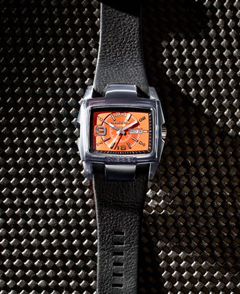 Diesel Men s 40th Anniversary Limited Edition Black Leather Strap