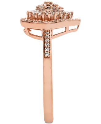 Diamond Heart Cluster Ring (1/2 ct. t.w.) in 14k White , Yellow or Rose Gold