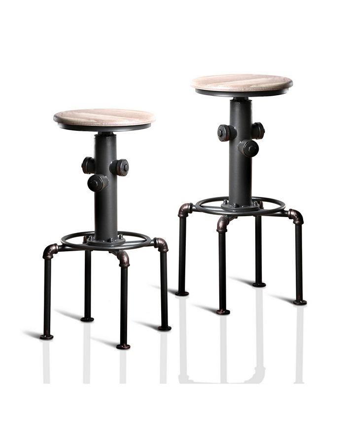 Furniture - Zina Bar Stool (Set Of 2), Quick Ship