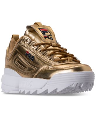 women's fila disruptor ii premium metallic casual shoes