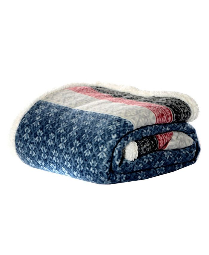 Eddie Bauer Fair Isle Midnight Throw Macy's