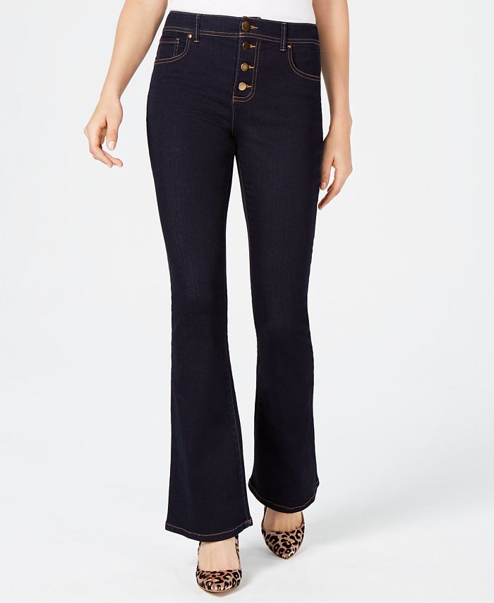 INC International Concepts I.N.C. High Waisted Button Fly Flare