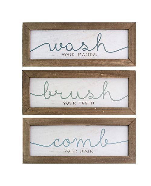 Stratton Home Décor 3PC BATH ART & Reviews Wall Art Macy's