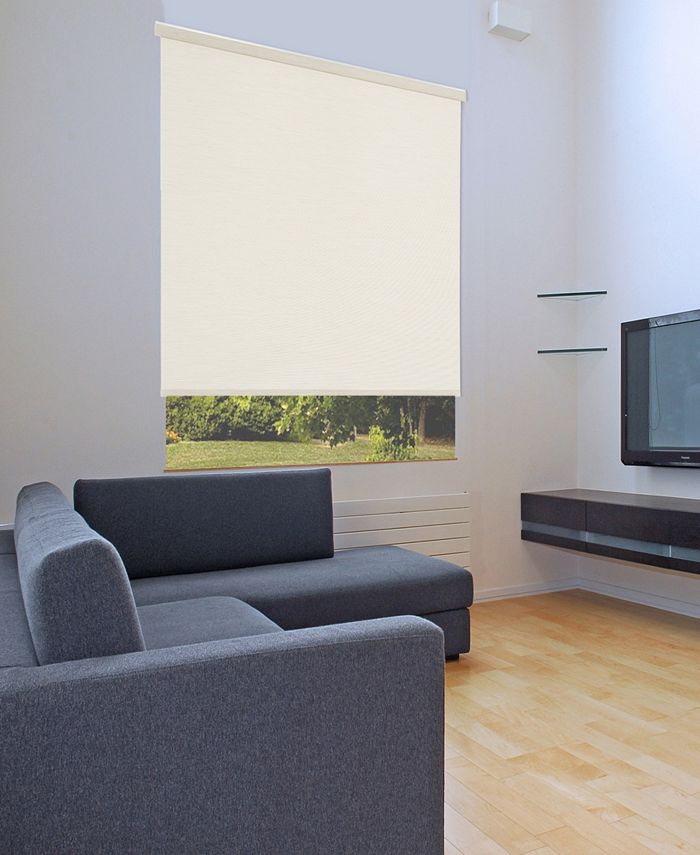 US Shade & Shutter Cordless Linen Look Light Filtering Fabric Roller
