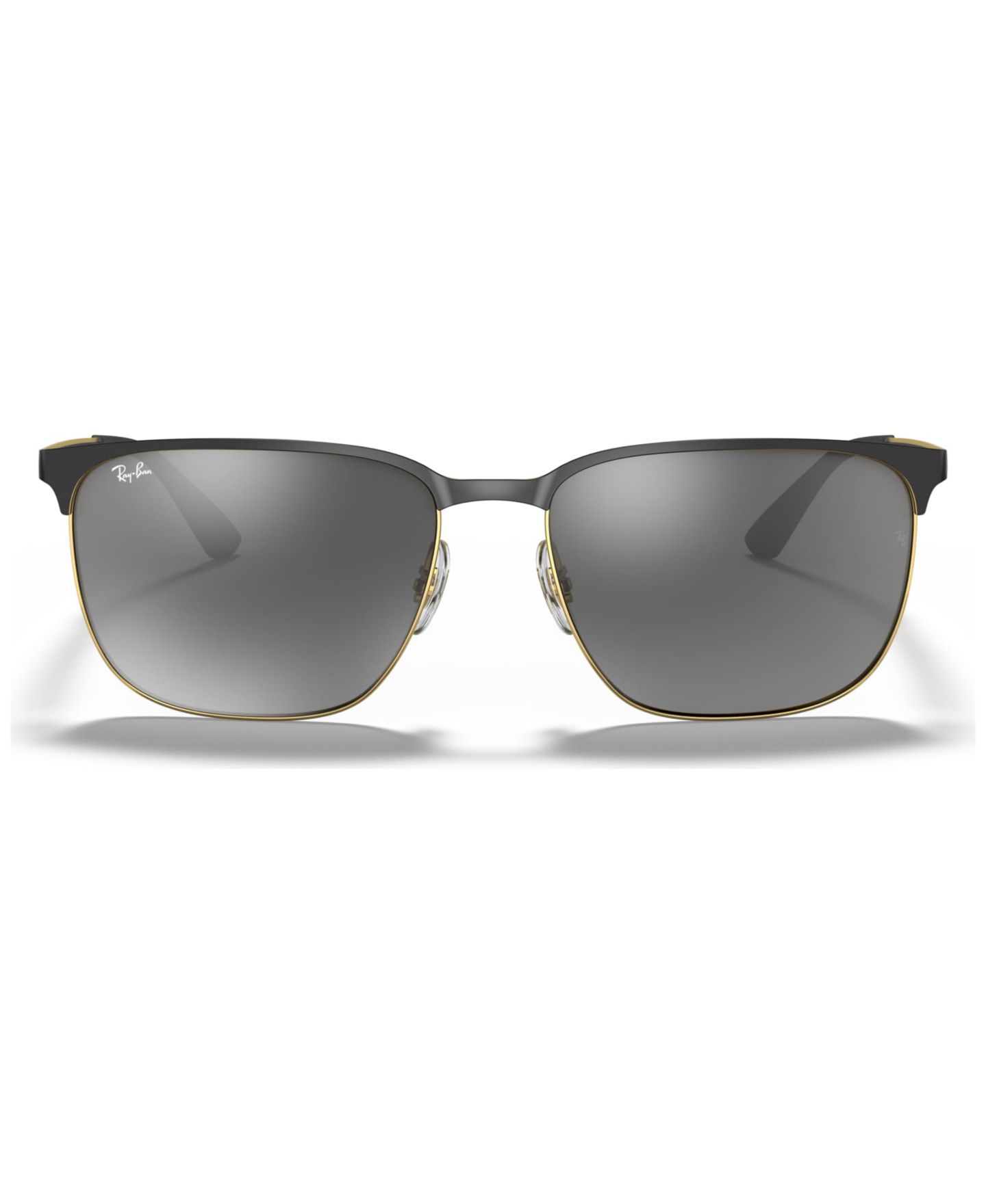 Женские солнцезащитные очки Ray-Ban Sunglasses, RB3569, цвет: Золотой чёрный / Серый серебряный градиентный — фото 3