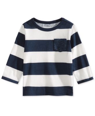 First Impressions - Toddler Boys Rugby Striped Cotton Shirt