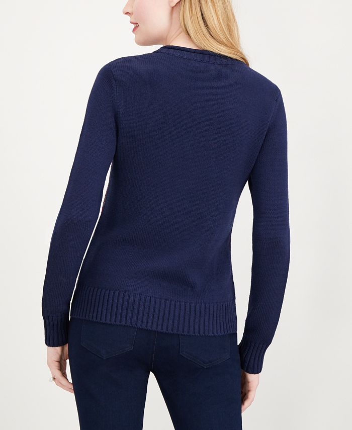 Maison Jules Striped Crew-Neck Sweater, Created for Macy's - Macy's