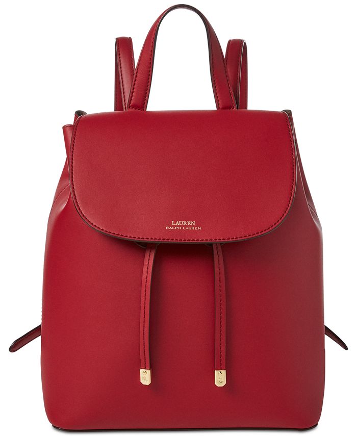 Lauren Ralph Lauren Dryden Flap Leather Backpack - Macy's