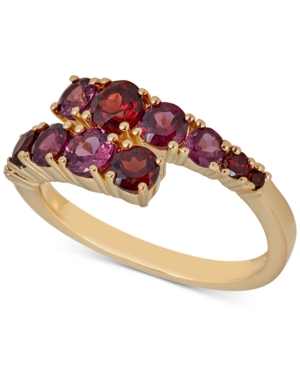 image of Blue Topaz Bypass Statement Ring (1-3/4 ct. t.w.) in Sterling Silver & 14k Gold Plated Sterling Silver(Also Available In Smokey Quartz & Rhodolite)