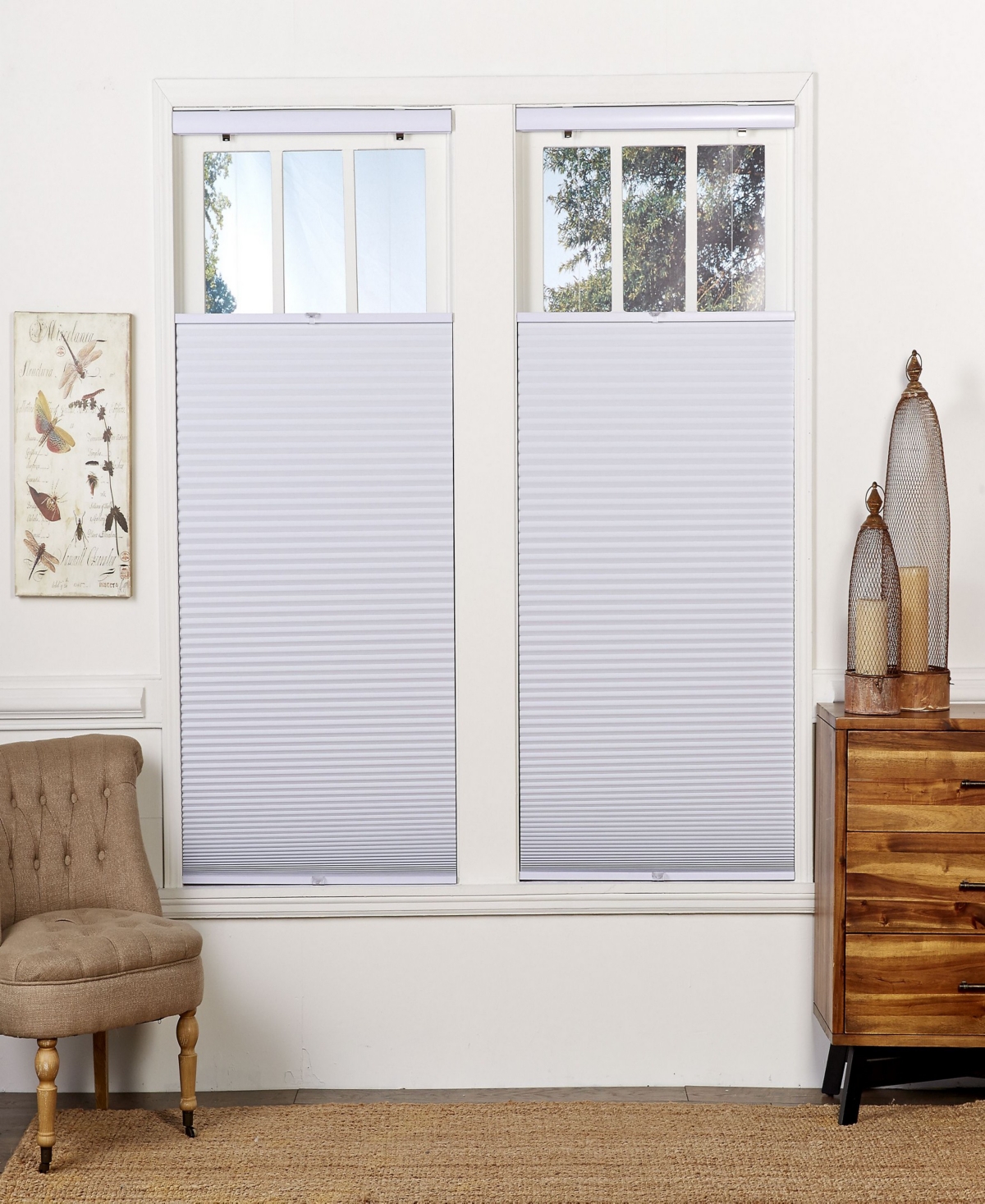 Cordless Blackout Top Down Bottom Up Shade, 29" x 72" - White