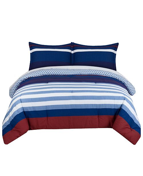 Nouvelle Home Nautical Stripe Twin Comforter Set Reviews Comforters Bed Bath Macy S