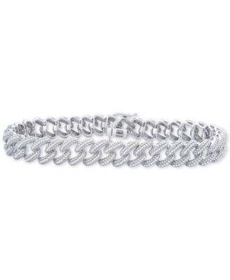 Diamond Link Bracelet (1 ct. t.w.) in Sterling Silver