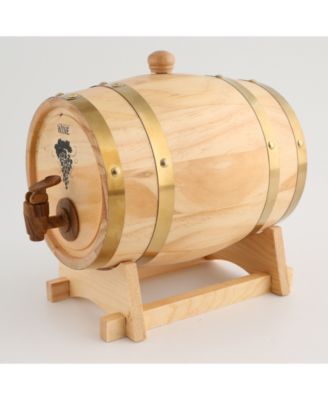 Cambridge CLOSEOUT! Oak Barrel 3-Quart Wine Dispenser with Stand