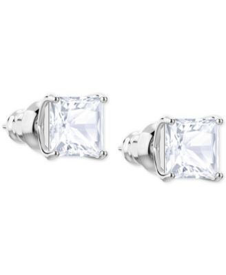 Crystal Square Stud Earrings 