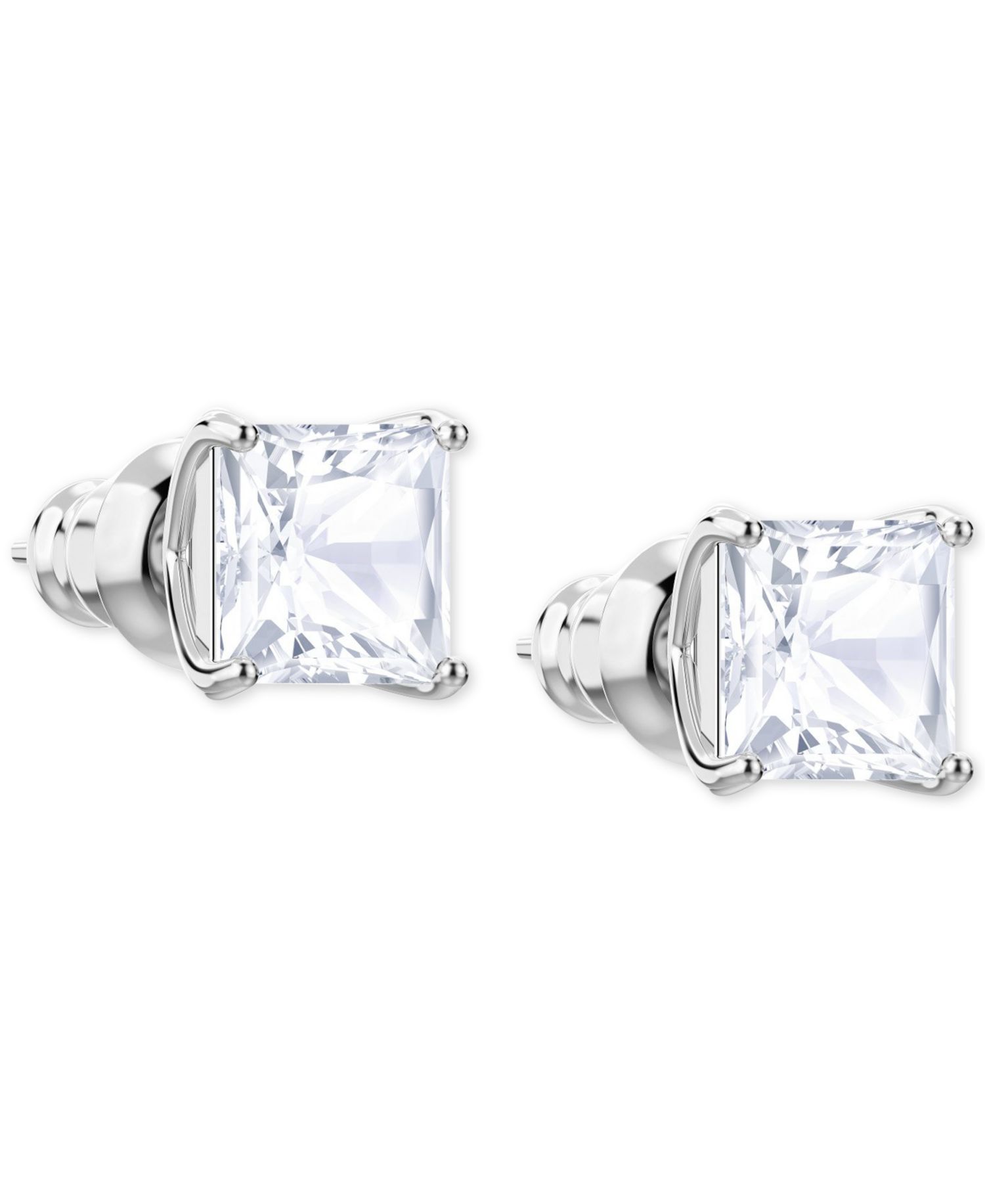 Crystal Square Stud Earrings