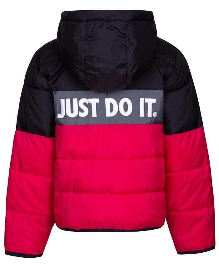 Nike Toddler Girls Colorblocked Oversized Quilted Down Puffer Jacket ...