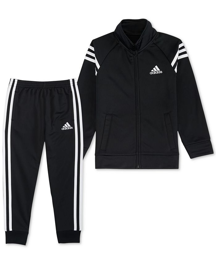 adidas Little Boys 2-Pc. Front-Zip Jacket & Jogger Pants Set - Macy's