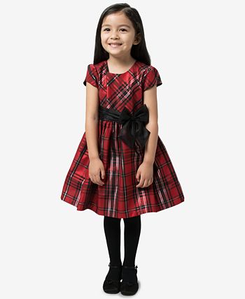Bonnie jean metallic plaid dress outlet