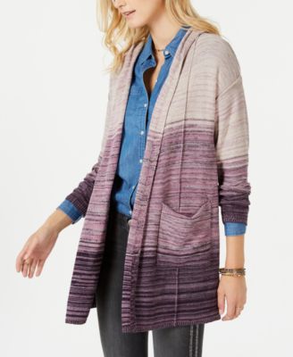 petite hooded cardigan