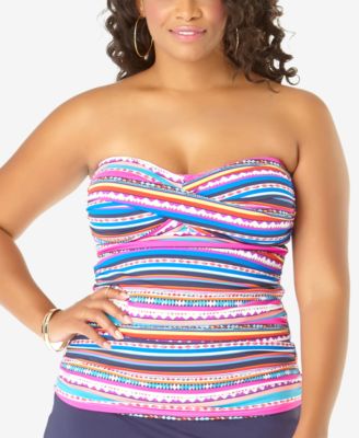 plus size bandeau swim top