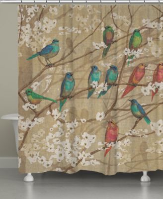 bird shower curtain