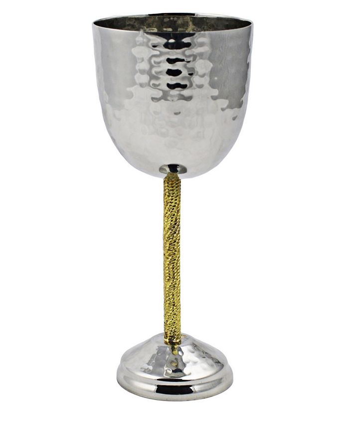 Classic Touch Hammered Stainless Steel Kiddush Cup Macy's