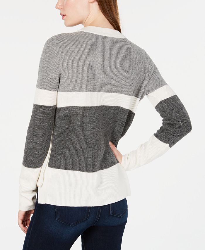 Maison Jules Colorblocked High-Low Sweater, Created for Macy's ...