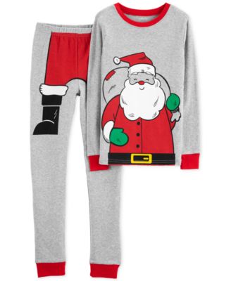 Carter's - Little Boys 2-Pc. Santa Suit Cotton Pajamas