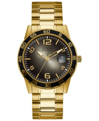 GUESS - Men's Gold-Tone Stainless Steel Bracelet Watch 42mm