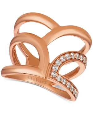 image of Le Vian Nude Diamonds Statement Ring (1/3ct. t.w.) in 14k Rose Gold